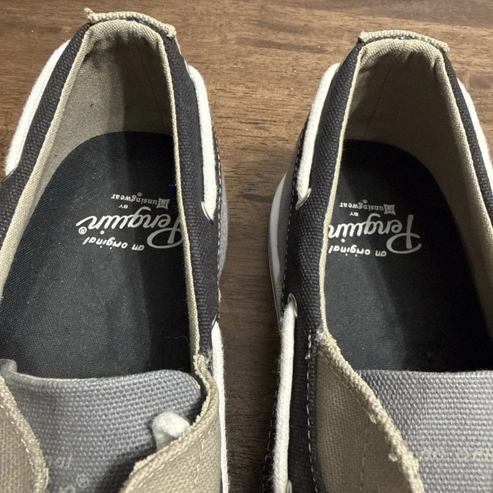 Original Penguin Shoes Mens 13 Fly Ocean Boat Brown Canvas Lace Up Round Toe Low